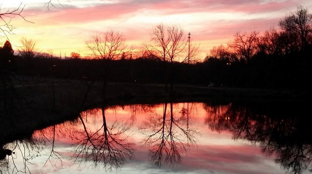 Sunset over water