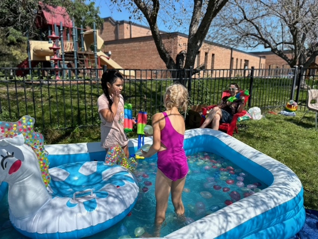 Kids playing in the water