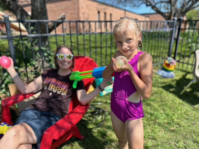 Kids playing in the water
