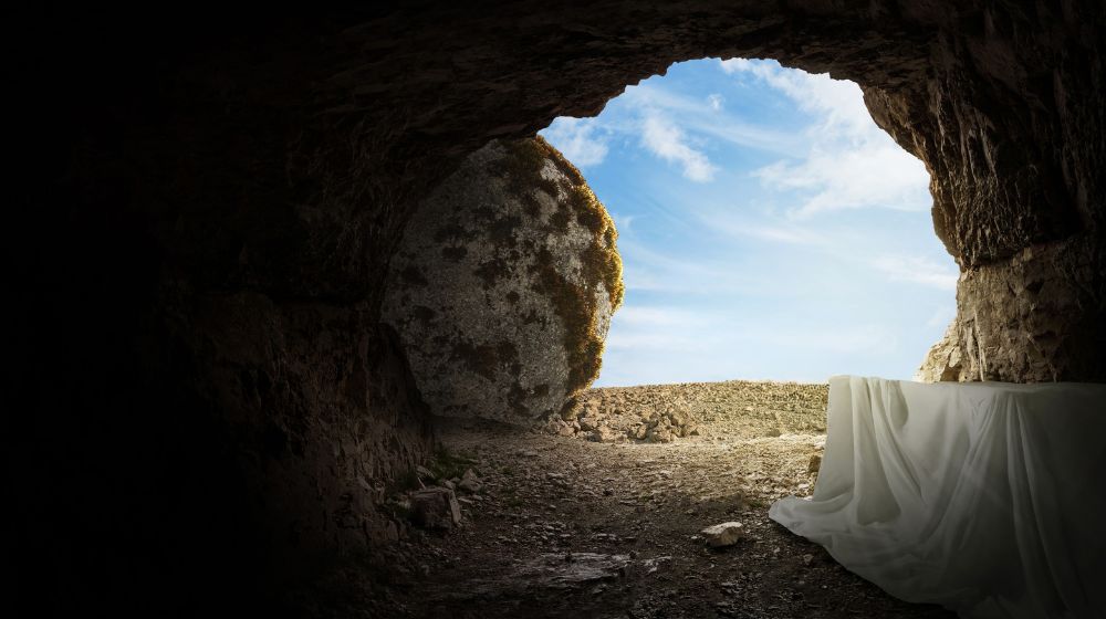 View from inside a cave