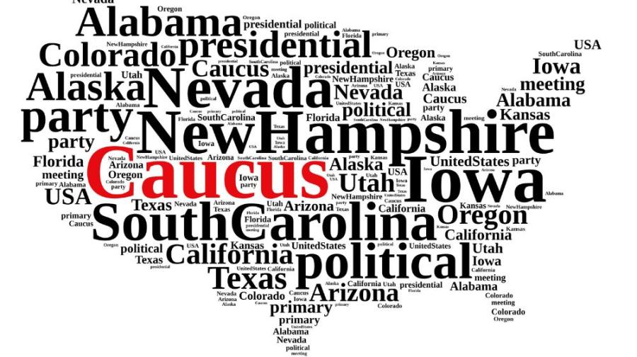 US caucus map