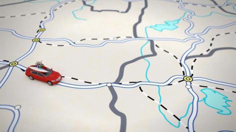 car on map