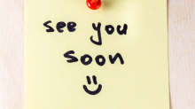 See you soon post-it note