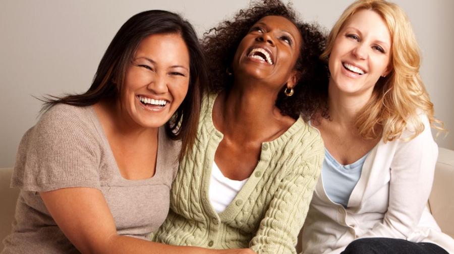 three young women